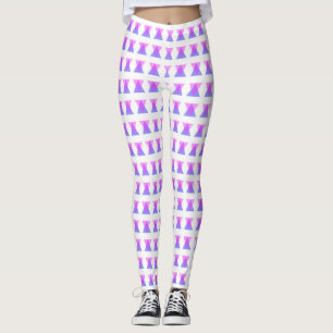 ヴィンテージレトロGROOVYパープルレギンス レギンス