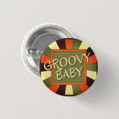 ヴィンテージレトロGroovyベビーボタン 缶バッジ (正面&裏面)