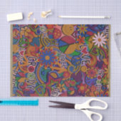 ヴィンテージレトロGroovy 60の60歳誕生日パーティー 薄葉紙 (クラフト)