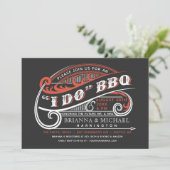 ヴィンテージレトロI do BBQ招待状 招待状 (スタンド正面)