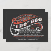 ヴィンテージレトロI do BBQ招待状 招待状 (正面/裏面)