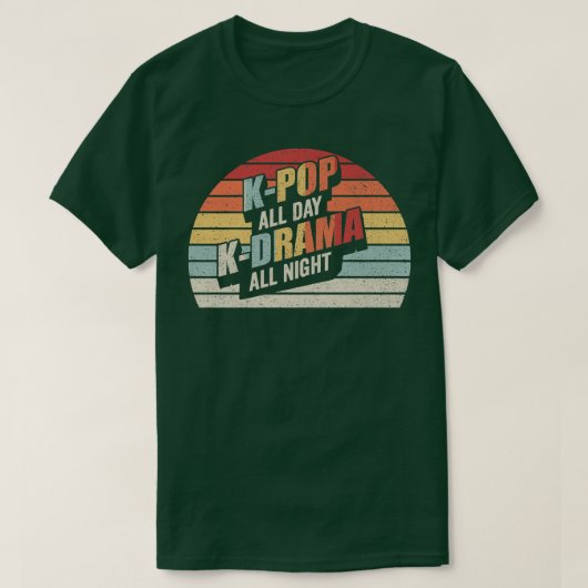 ヴィンテージレトロKPop終日KDrama終夜1339 Tシャツ (デザイン正面)