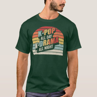 ヴィンテージレトロKPop終日KDrama終夜1339 Tシャツ