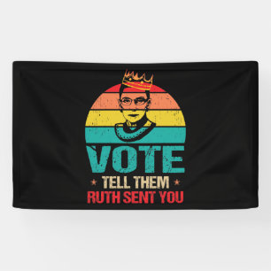 ヴィンテージレトロRBG、VOTE、Ruthの送信 横断幕