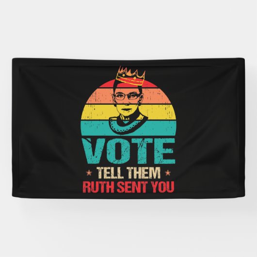 ヴィンテージレトロRBG、VOTE、Ruthの送信 横断幕 (横)
