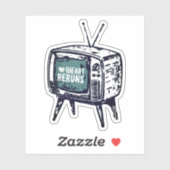 ヴィンテージレトロTVテレビiハートリラン シール (シート)