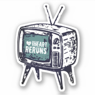 ヴィンテージレトロTVテレビiハートリラン シール