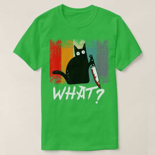 ヴィンテージレトロwhat cat for women おもしろい猫好き tシャツ (デザイン正面)