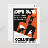 ヴィンテージレトロWPA The Devil theater 遊 ポストカード (正面/裏面)