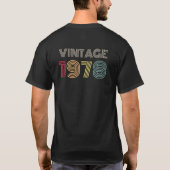 ヴィンテージレト生まれ1978 Tシャツ (裏面)