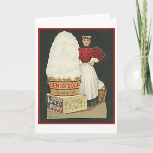 ヴィンテージレノックス石鹸と女性洗濯 カード (正面)