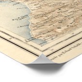 ヴィンテージレバノンの地図（1862年） ポスター (角)