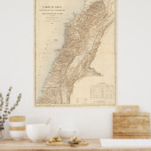 ヴィンテージレバノンの地図（1862年） ポスター (キッチン)