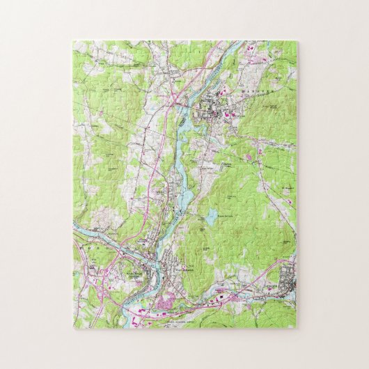 ヴィンテージレバノン及びハノーバーニューハンプシャーMap (1959年) ジグソーパズル (縦)