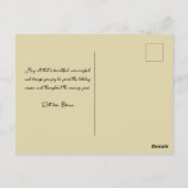 ヴィンテージレビクトリアンディレッドブルークリスマスホリデー ポストカード (裏面)