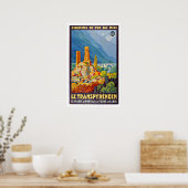 ヴィンテージレフランスのトランスサイレネアントラベルポスター ポスター (キッチン)