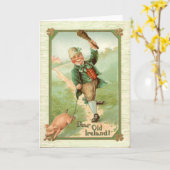 ヴィンテージレプレショーンピグシルリーラーグセントパトリックの日 カード (黄色い花)