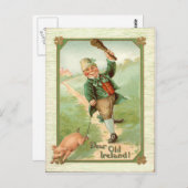 ヴィンテージレプレショーンピグシルリーラーグセントパトリックの日 ポストカード (正面/裏面)
