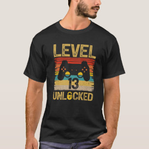 ヴィンテージレベル13ロック解除レトロビデオゲーム13Th Bi Tシャツ