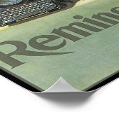 ヴィンテージレミントンのタイプライター広告 ポスター (角)