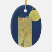 ヴィンテージレモネードまたはフルーツソーダ，飲料 セラミックオーナメント (正面)