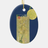 ヴィンテージレモネードまたはフルーツソーダ，飲料 セラミックオーナメント (裏面)