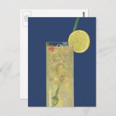 ヴィンテージレモネードまたはフルーツソーダ，飲料 ポストカード (正面/裏面)