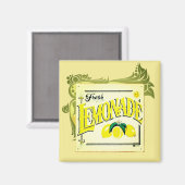 ヴィンテージレモネード標識レモン夏のフルーツ マグネット (正面/裏面)