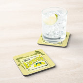 ヴィンテージレモネード標識レモン夏フルーツ黄 コースター (右側)