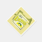 ヴィンテージレモネード標識レモン果実古ファッションド物 スタンダードカクテルナプキン (角)