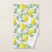 ヴィンテージレモンつる植物タオルセット バスタオルセット (ハンドタオル)