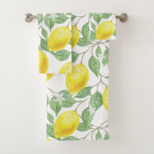 ヴィンテージレモンつる植物タオルセット