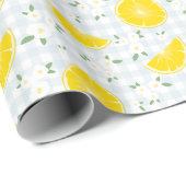 ヴィンテージレモンと花の柄 ラッピングペーパー (ロールコーナー)