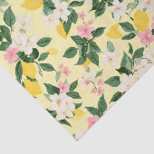 ヴィンテージレモンと花の模様（黄色） 薄葉紙 (詳細)