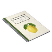 ヴィンテージレモンイラストレーションパーソナライズされたComp ノートブック (右側)