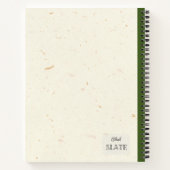 ヴィンテージレモンイラストレーションパーソナライズされたComp ノートブック (裏面)