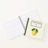 ヴィンテージレモンイラストレーションパーソナライズされたComp ノートブック (内部)