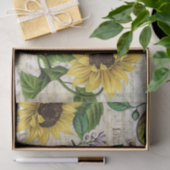 ヴィンテージレモンサンフラワーミュージックティッシュペーパー 薄葉紙 (ギフト)