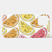 ヴィンテージレモンシトラスサマーテクスチャ Case-Mate iPhoneケース (裏面 (横))