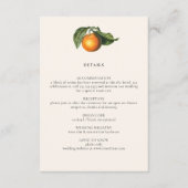 ヴィンテージレモンシトラスボ結婚タニカル詳細 エンクロージャーカード (正面)