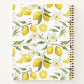 ヴィンテージレモンツリーパターン |お気に入りのレシピ ノートブック (裏面)