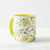 ヴィンテージレモンツリーパターン マグカップ (正面左)