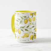 ヴィンテージレモンツリーパターン マグカップ (正面左)