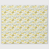 ヴィンテージレモンツリーパターン ラッピングペーパー (フラット)