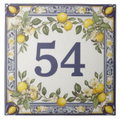 ヴィンテージレモンドアハウスナンバープレートプラーク看板 タイル (正面)