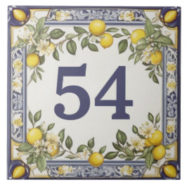 ヴィンテージレモンドアハウスナンバープレートプラーク看板 タイル