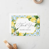 ヴィンテージレモンブライダルシャワーサンキューノートカード ノートカード (正面/裏面インサイチュ)