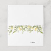 ヴィンテージレモンブランチとグリーンリーネーム座席表 プレイスカード (外部開封)