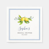 ヴィンテージレモンメインスクイズブライダルシャワー スタンダードカクテルナプキン (正面)