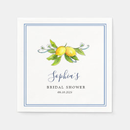 ヴィンテージレモンメインスクイズブライダルシャワー スタンダードカクテルナプキン